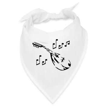 mandoline musik musiker - Bandana - Weiß - Vorne