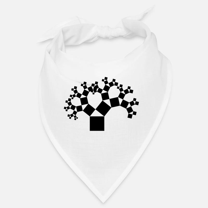 Arbre pythagore noir Bandana