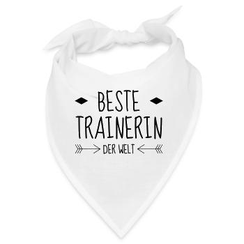 Coach / Coaching / Trainer / Sport - Bandana - Weiß - Vorne