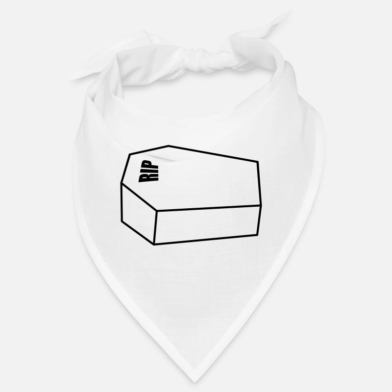 Closed Coffin RIP Rest In Peace Funeral Bandana
