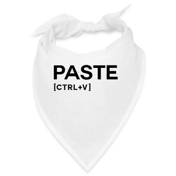 PASTE CTRL BLACK - Bandana - Weiß - Vorne