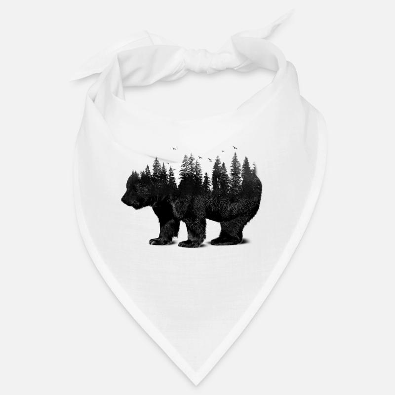 Waldbär - Bandana - Weiß