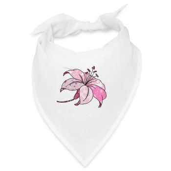 bunte Lilie - Bandana - Weiß - Vorne