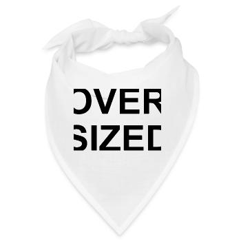Übergroßer Slogan - Bandana - Weiß - Vorne