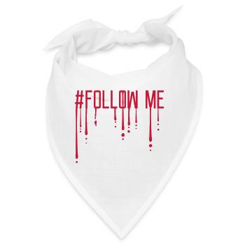 Blut Tropfen Follow - Bandana - Weiß - Vorne