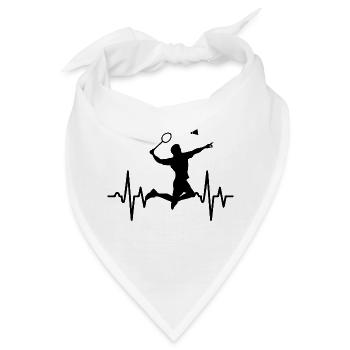 Badminton Racket Racketlon Federball - Bandana - Weiß - Vorne