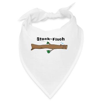 Cartoon Stock Fisch - Bandana - Weiß - Vorne