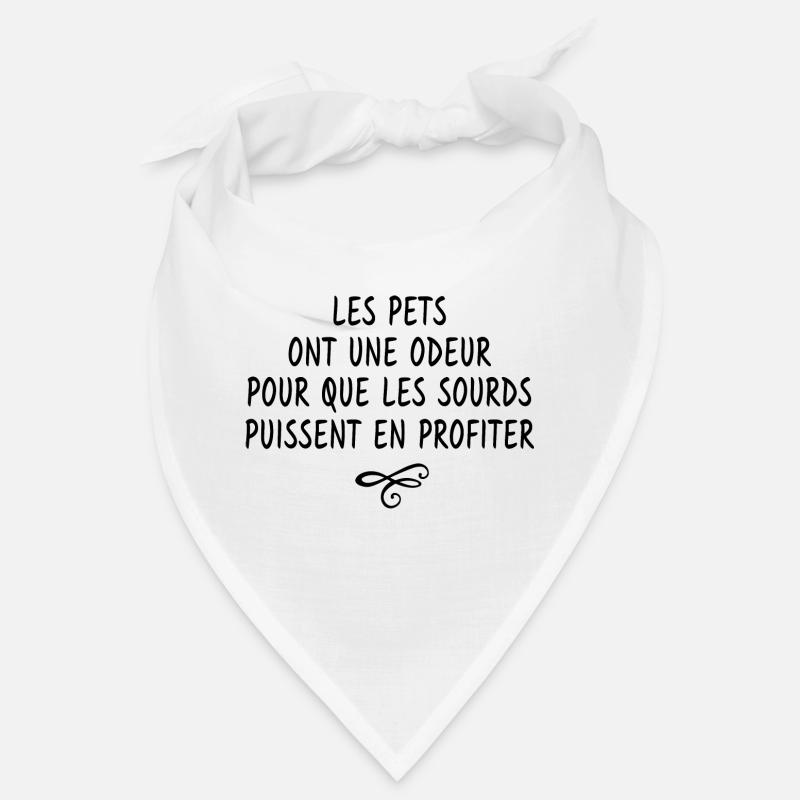 les pets ont une odeur - Bandana - blanc