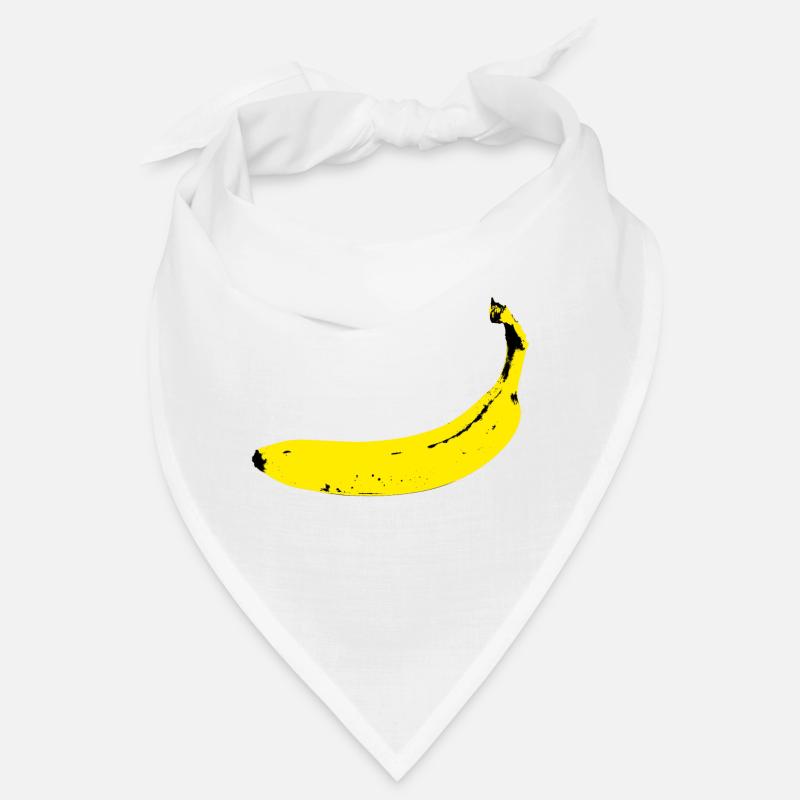 Stencil Banane - Bandana - Weiß