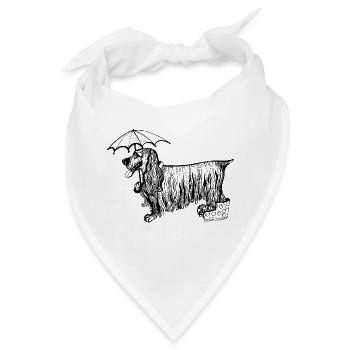 Cocker spaniel - Bandana - Weiß - Vorne