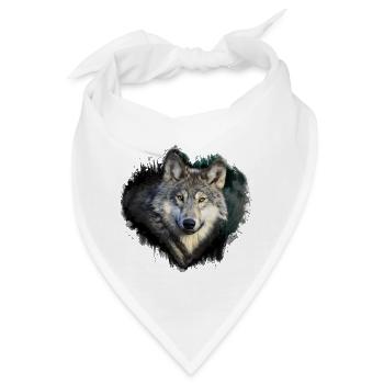 Wolf Liebe - Bandana - Weiß - Vorne