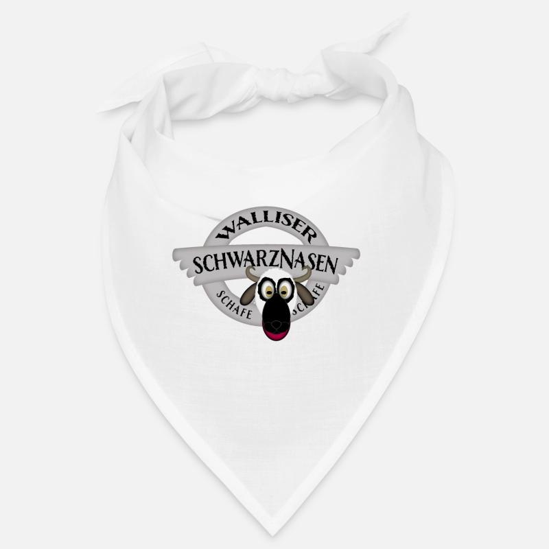 walliser schwarznasenschafe logo - Bandana - Weiß