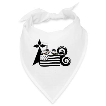 Bretagne gesetzt - Bandana - Weiß - Vorne