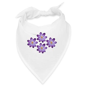 Blumen, Blumen-t-Shirts, Blumen-Hoodies, Blume - Bandana - Weiß - Vorne
