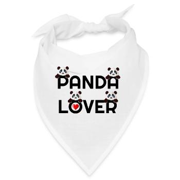 Ich liebe Pandas, Pandas, Panda-Liebhaber, Panda Hoodies, - Bandana - Weiß - Vorne