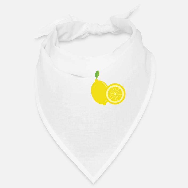 Lemons with saying Easy peasy lemon squeezy - Bandana - white