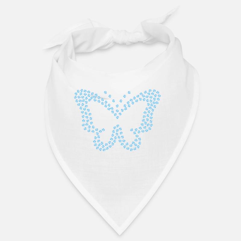 papillon de diamant bleu Bandana
