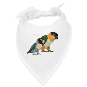 Caique und Agapornis - Bandana - Weiß - Vorne