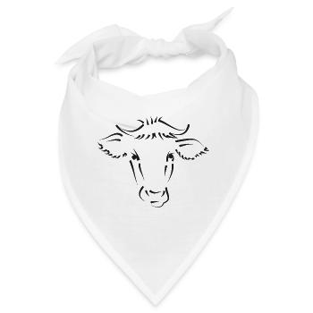Kuh Kühe - Bandana - Weiß - Vorne