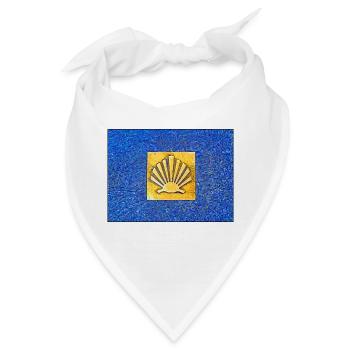 Jakobsmuschel Camino de Santiago - Bandana - Weiß - Vorne