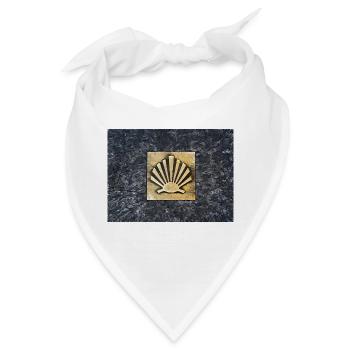 Jakobsmuschel Camino de Santiago - Bandana - Weiß - Vorne