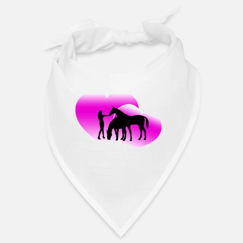 Pferde - Bandana - Weiß