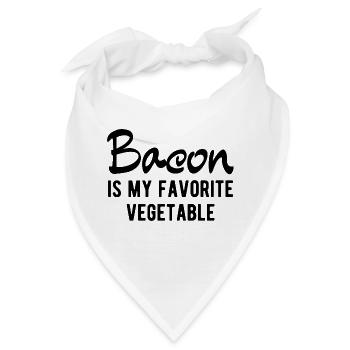 Speck ist mein Lieblingsgemüse - Bandana - Weiß - Vorne