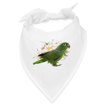 Papagei Blaue Krone - Bandana - Weiß - Vorne