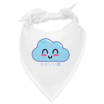 Kawaii Wolken - Bandana - Weiß - Vorne