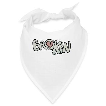 Broken Heart - Bandana - Weiß - Vorne