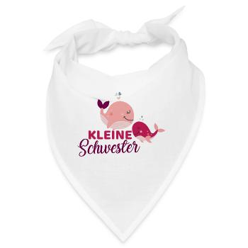 Wale - kleine Schwester - Bandana - Weiß - Vorne