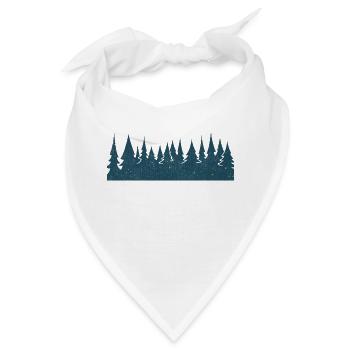 T-Shirt Wald Landschaft Wald Bäume horizontal - Bandana - Weiß - Vorne