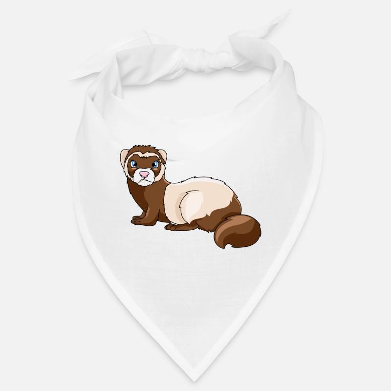 Frettchen - Bandana - Weiß