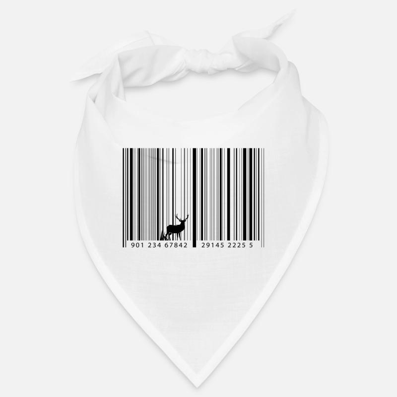 Code-barres comme forêt avec cerf Bandana
