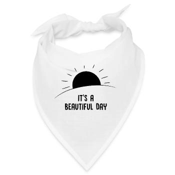 Es ist ein wunderschöner Tag Sonnenuntergang - Bandana - Weiß - Vorne