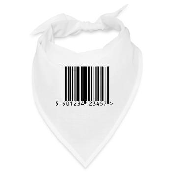 Barcode-Design - Bandana - Weiß - Vorne