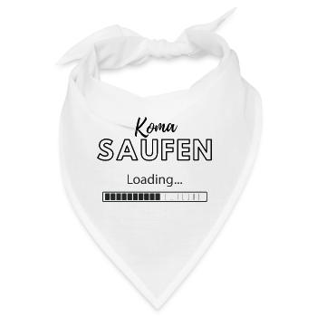 Saufen - Bandana - Weiß - Vorne