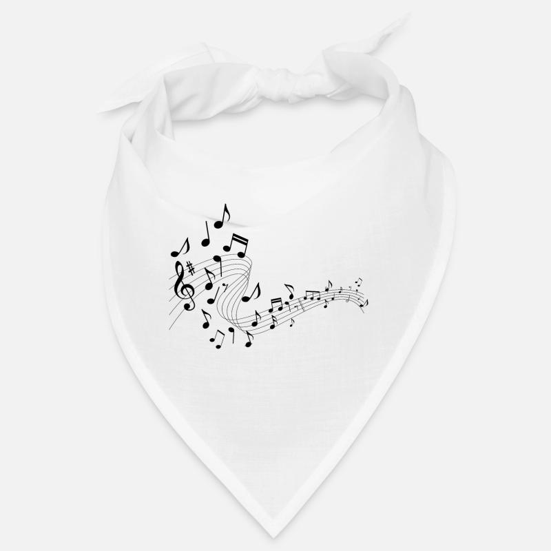 Noten - Bandana - Weiß