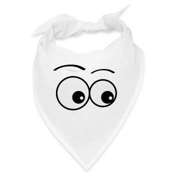 augen - Bandana - Weiß - Vorne
