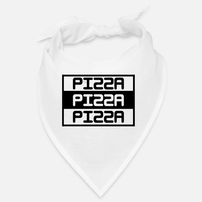 pizza - Bandana - Weiß