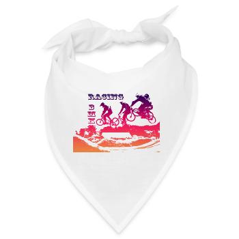 bmx race race racer - Bandana - Weiß - Vorne