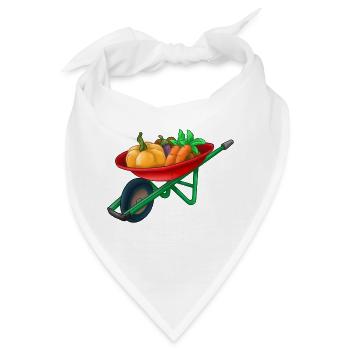 Schubkarre mit Gemüse - Bandana - Weiß - Vorne