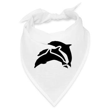 drei delfine - Bandana - Weiß - Vorne