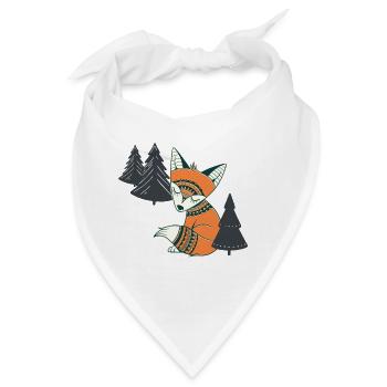 Zauberhafter Waldfuchs - Bandana - Weiß - Vorne
