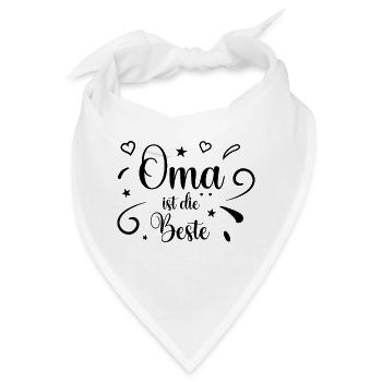Oma ist die beste - Beste Oma - Bandana - Weiß - Vorne