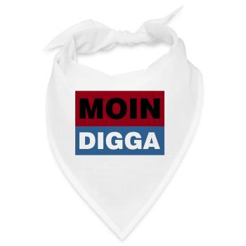 MOIN DIGGA - Bandana - Weiß - Vorne