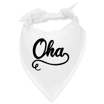 Oha Mundart Dialekt - Bandana - Weiß - Vorne