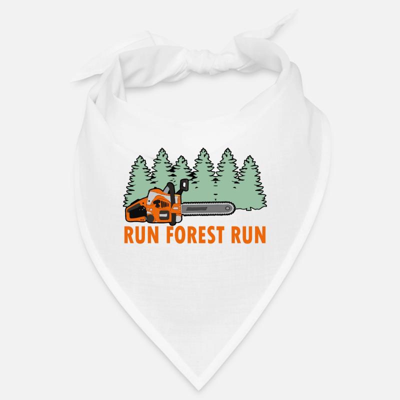 Chainsaw Run Forest Run Funny Lumberjack stihl s - Bandana - Weiß
