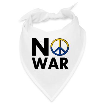 No war - Bandana - Weiß - Vorne