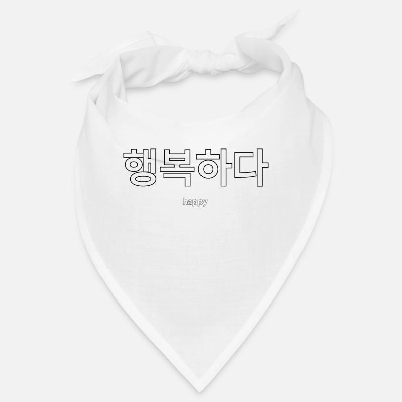 Coréen - Bandana - blanc